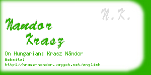 nandor krasz business card
